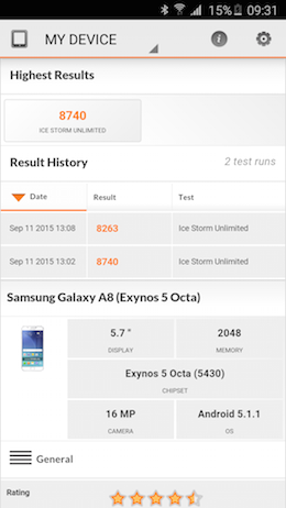Samsung Galaxy A8 Review - Benchmark 2
